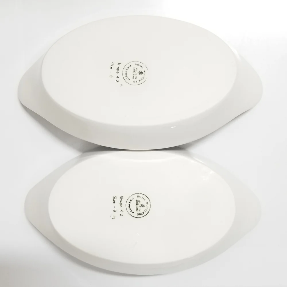 Royal Worcester Gourmet Oven China Oval Au Gratin Dishes Sz 8 Shape 42